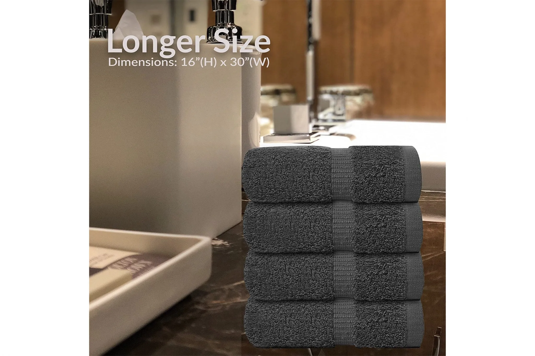 10 Dozen Cotton Large Hand Towels ( 120-Pack,16"x30" ) -Multipurpose Use for Bath, Hand
