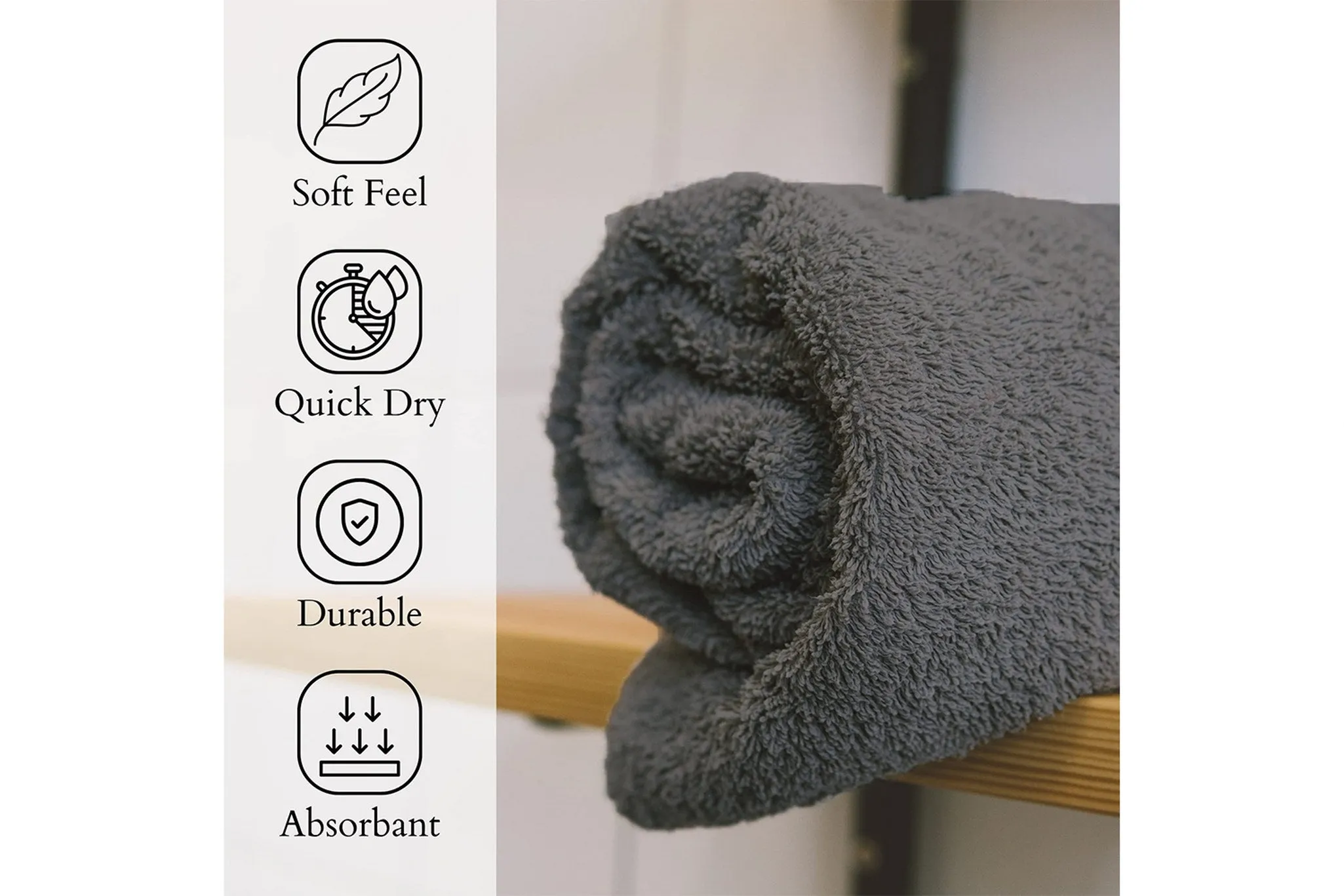 10 Dozen Cotton Large Hand Towels ( 120-Pack,16"x30" ) -Multipurpose Use for Bath, Hand
