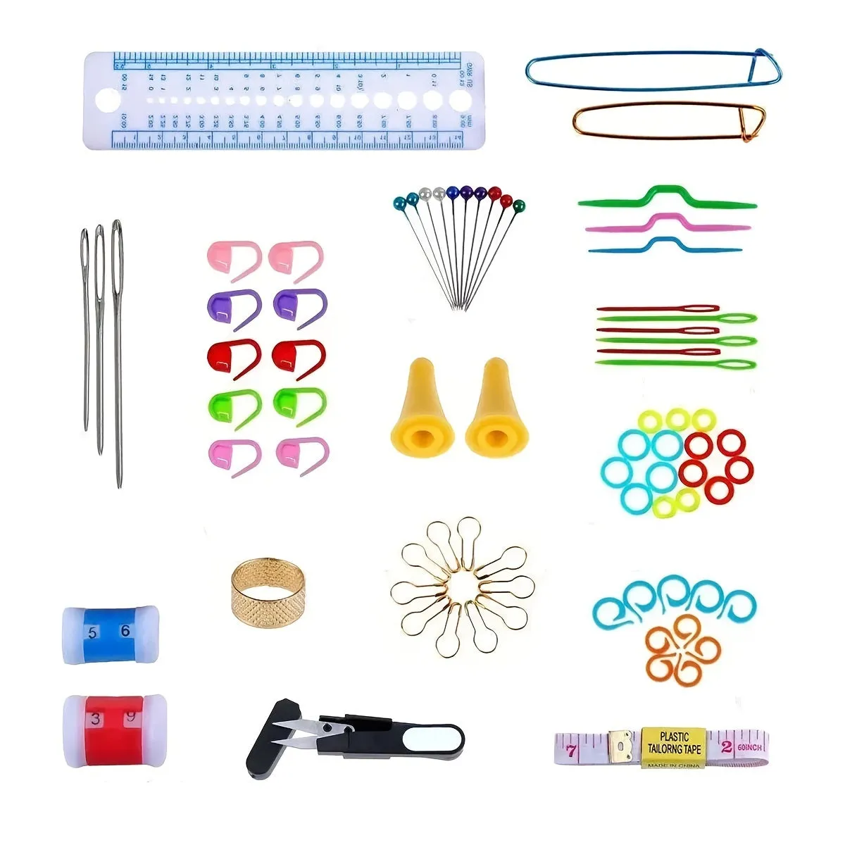 100pc Crochet Hooks Set with Full Knitting Accessories and Bag