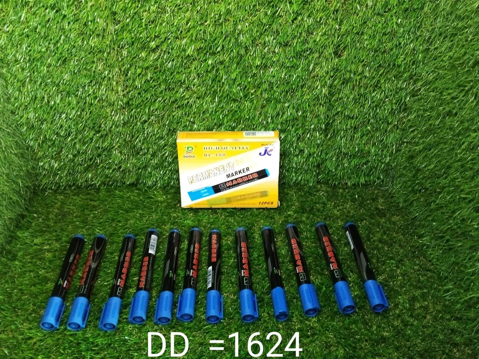 1624 Blue Permanent Markers for White Board (Pack Of 12)