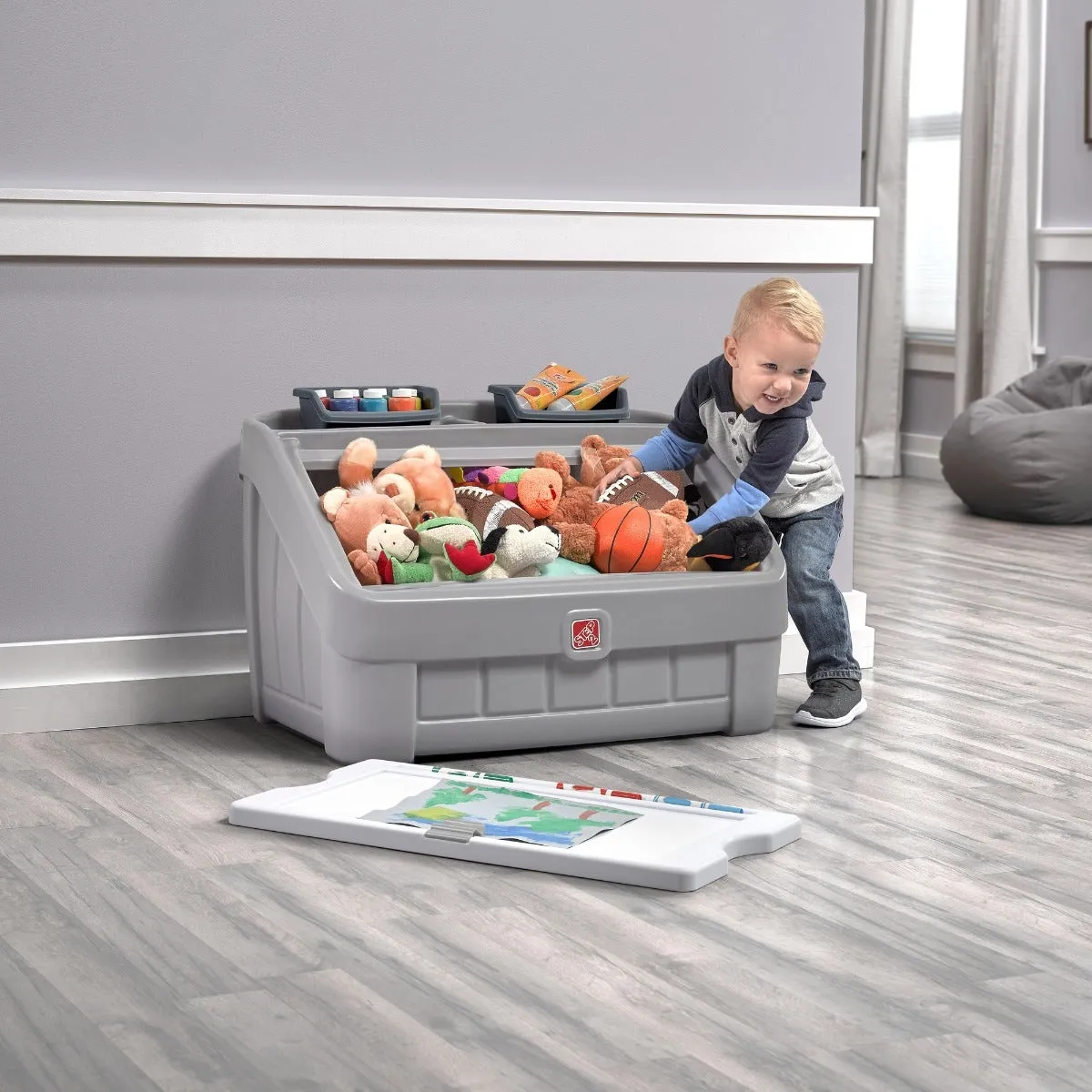 2-in-1 Toy Box & Art Lid™