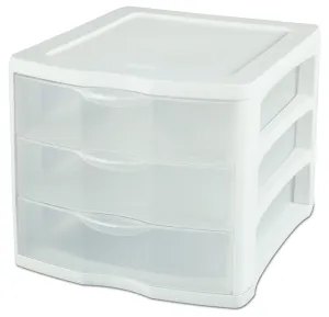 3 Drawer Large White