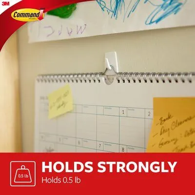 3M Command White Micro Hooks 225 gm 3 Hooks/4 Strips