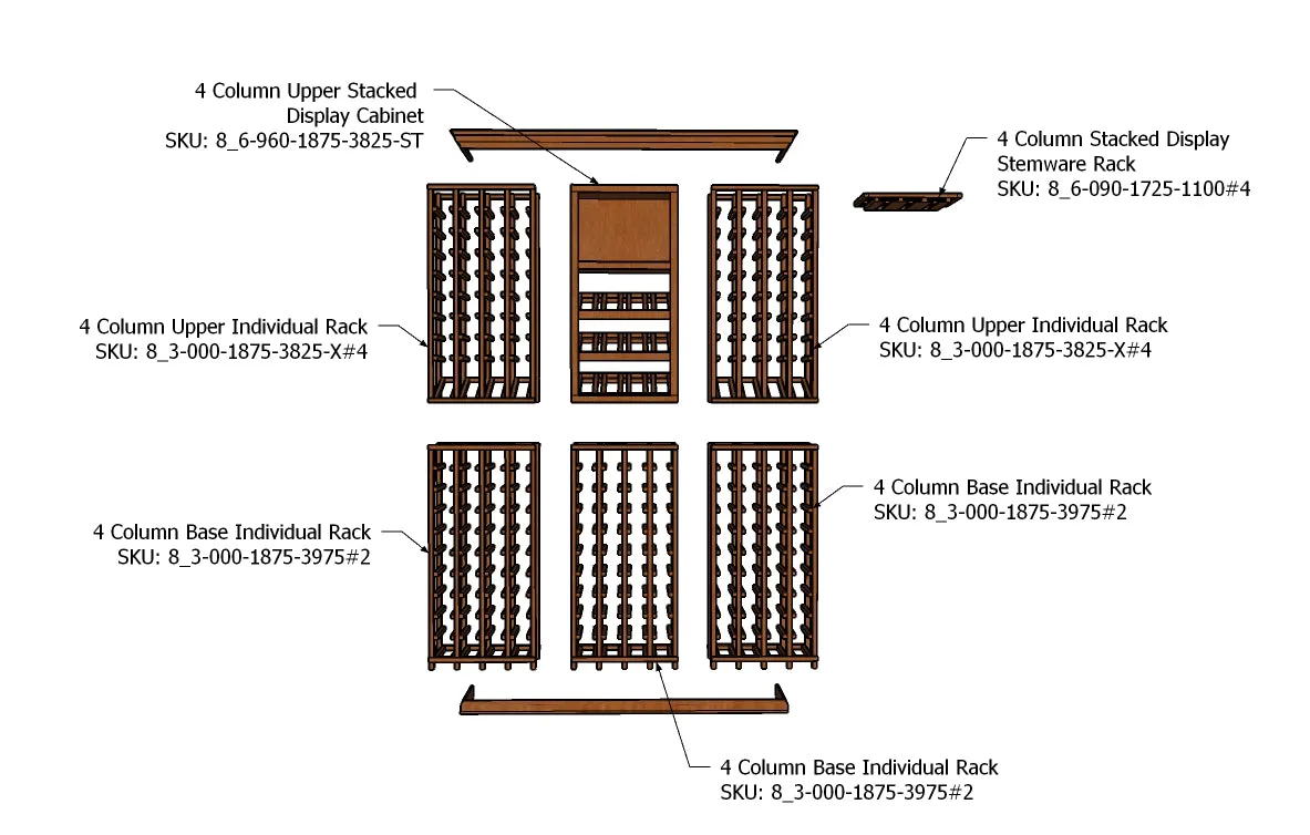 5 Foot Wine Cellar – 204 Bottle Capacity
