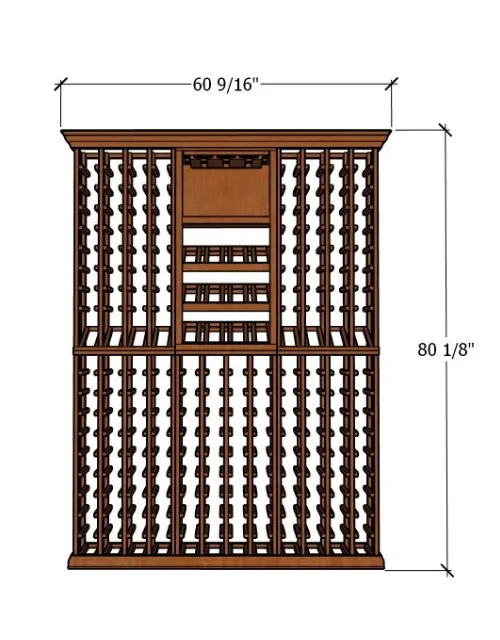 5 Foot Wine Cellar – 204 Bottle Capacity