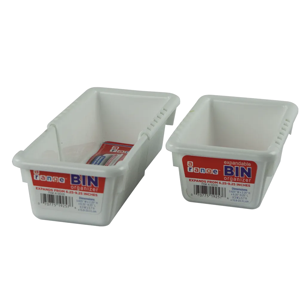 A13033S Expandable Bin Organizer  3 x 6 to 9 Inches Range Kleen