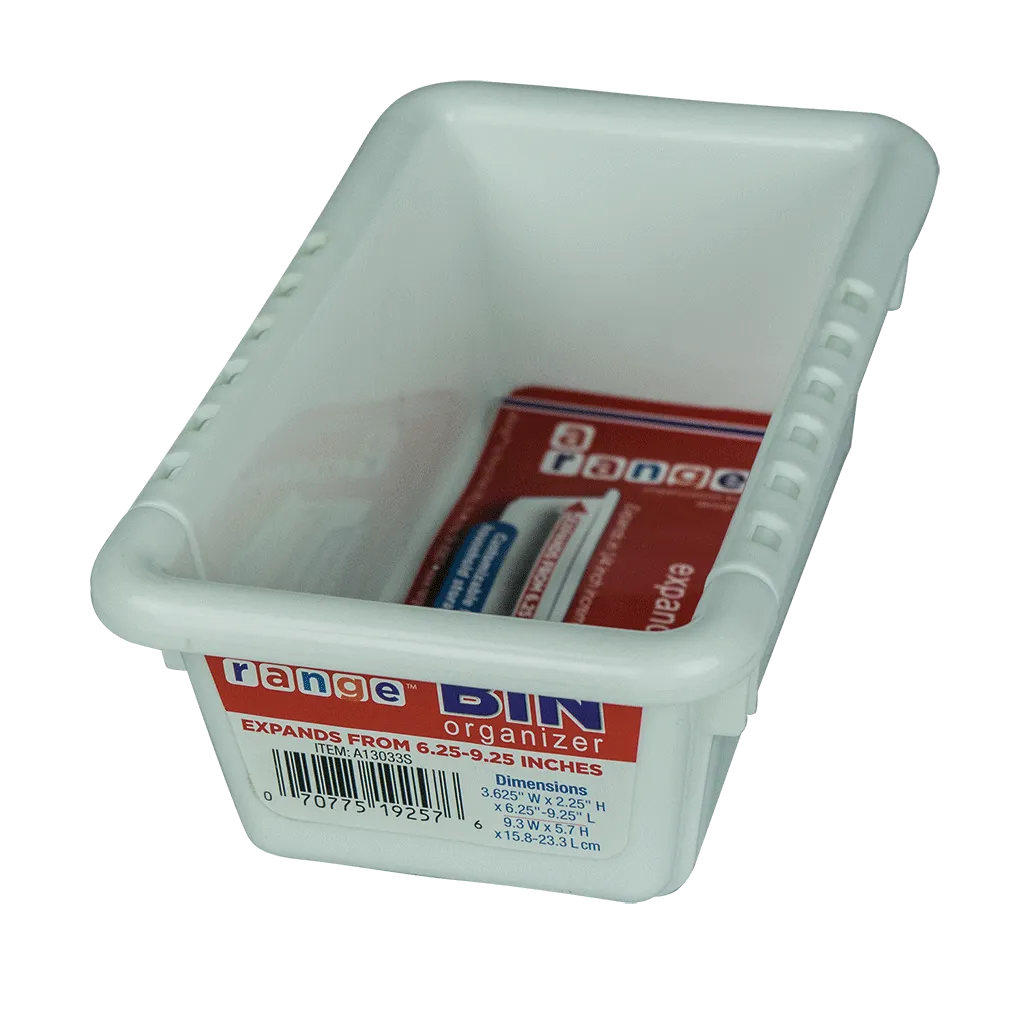 A13033S Expandable Bin Organizer  3 x 6 to 9 Inches Range Kleen