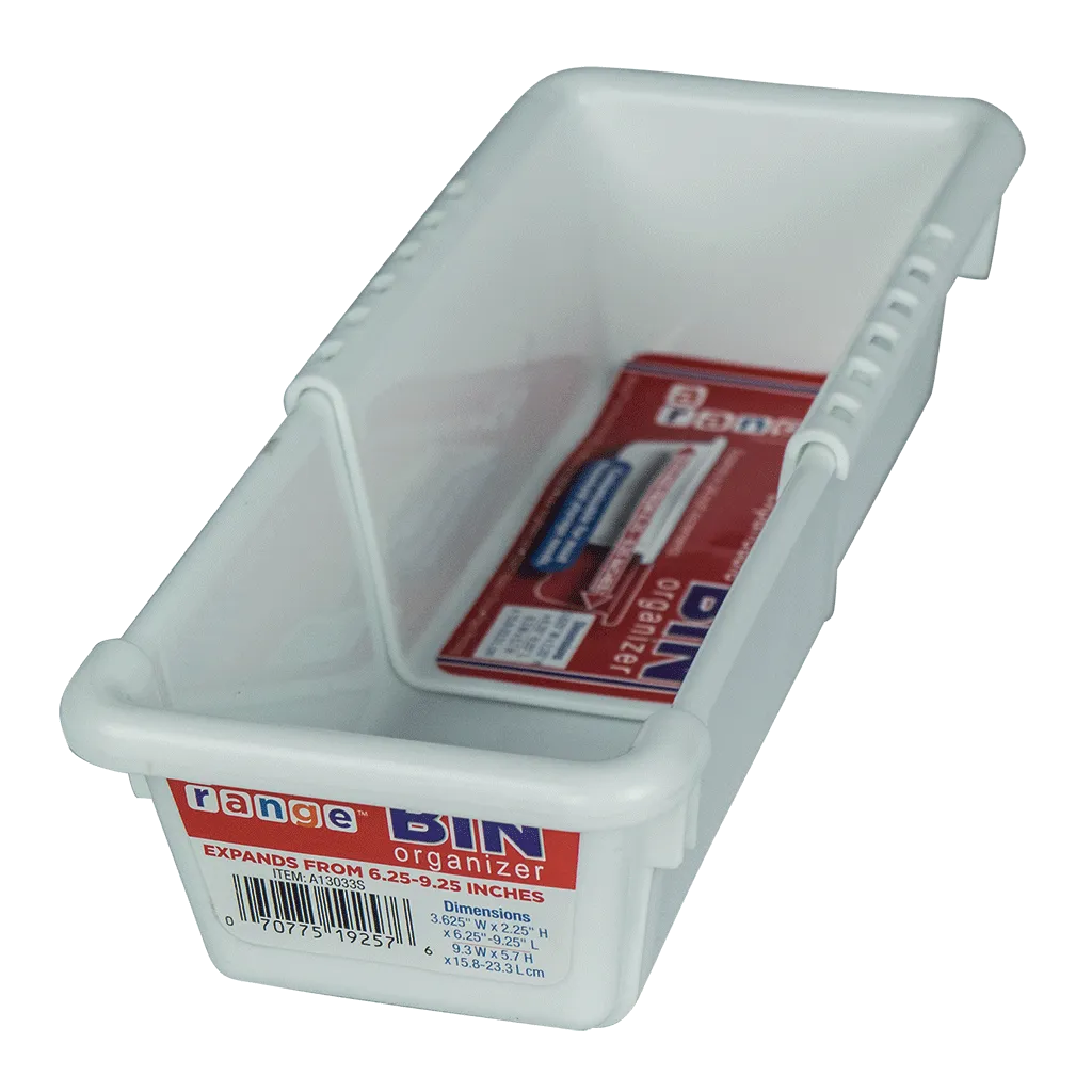 A13033S Expandable Bin Organizer  3 x 6 to 9 Inches Range Kleen