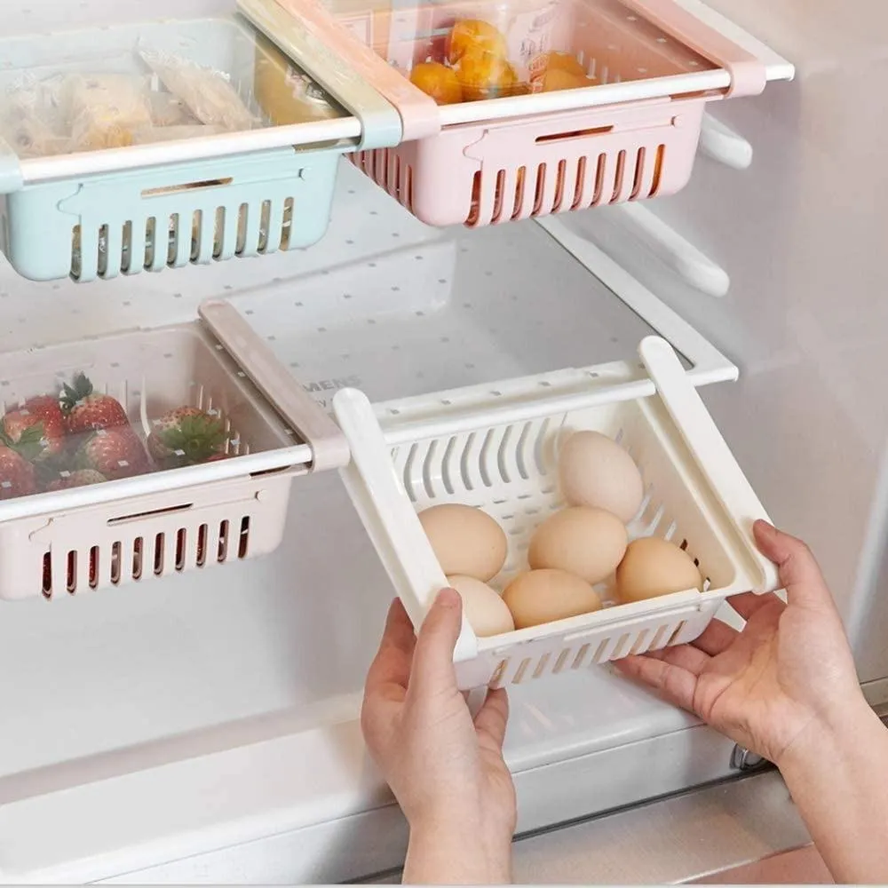 Adjustable Fridge Storage Basket | Organizer | Kitchen Accessories