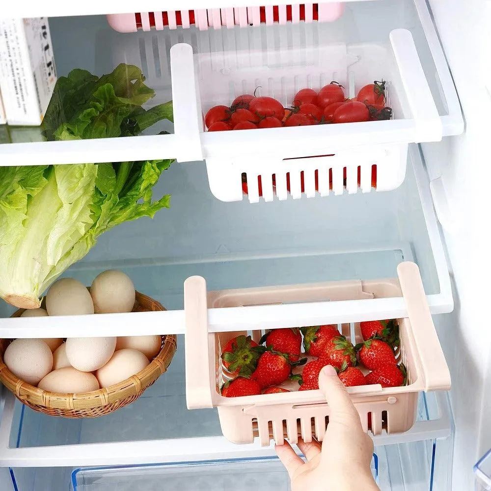 Adjustable Fridge Storage Basket | Organizer | Kitchen Accessories