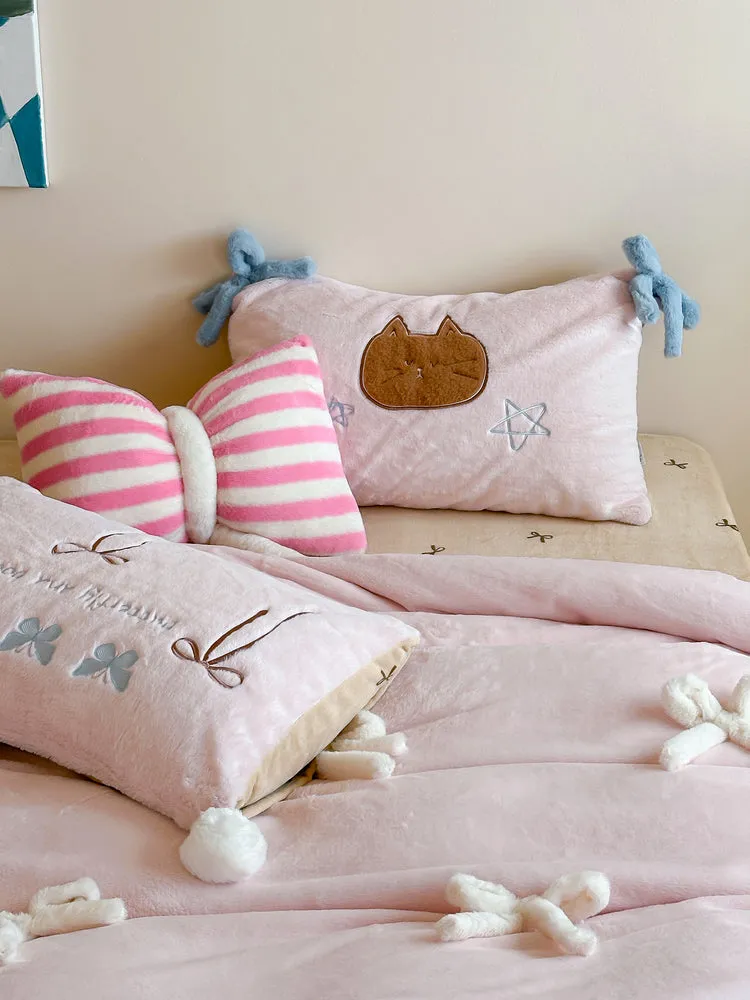Adorable Bow Bear Velvet Bedding Bundle