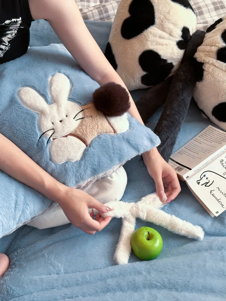 Adorable Bow Bear Velvet Bedding Bundle