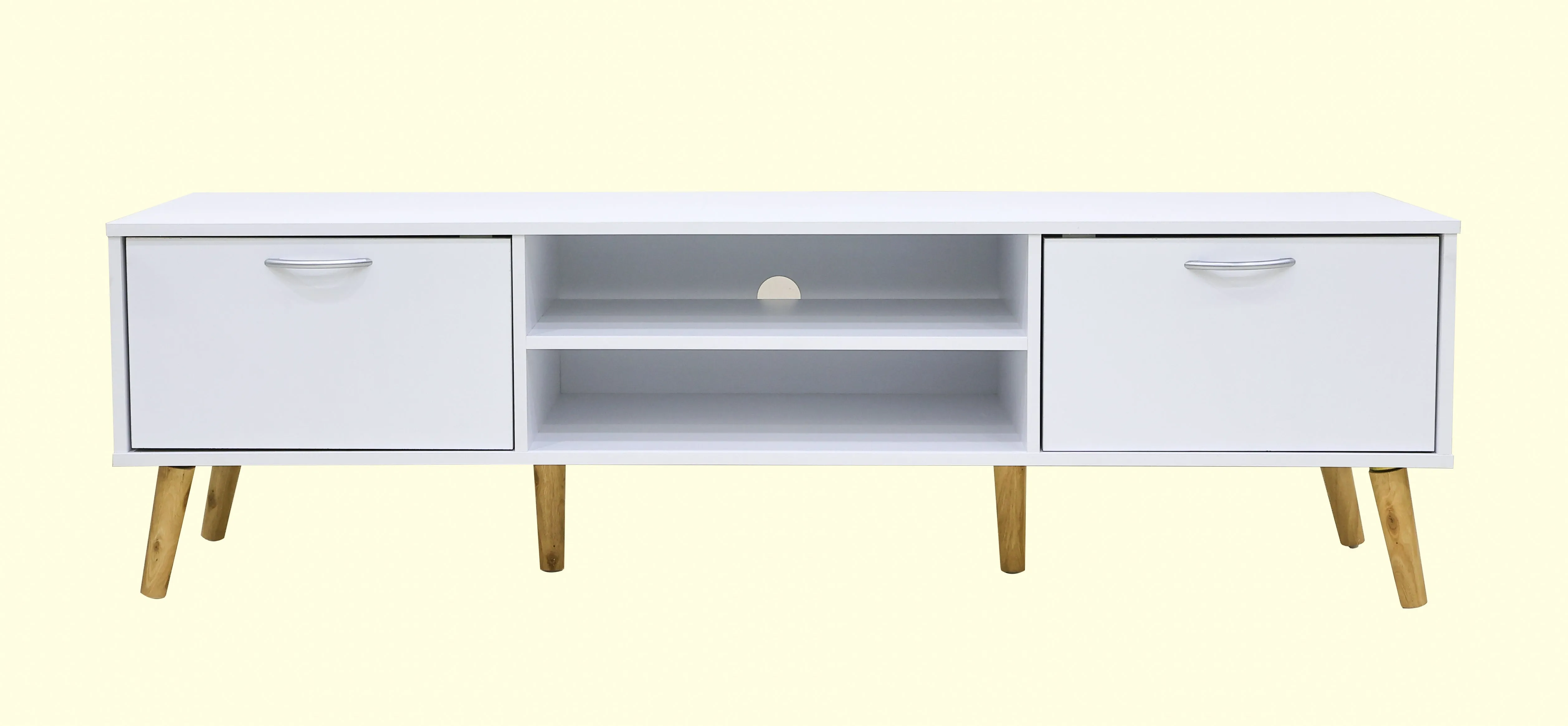 AFT TV RACK/STORAGE UNIT MAJESTIC SERIES, WHITE, 160CM x 40CM x 46CM