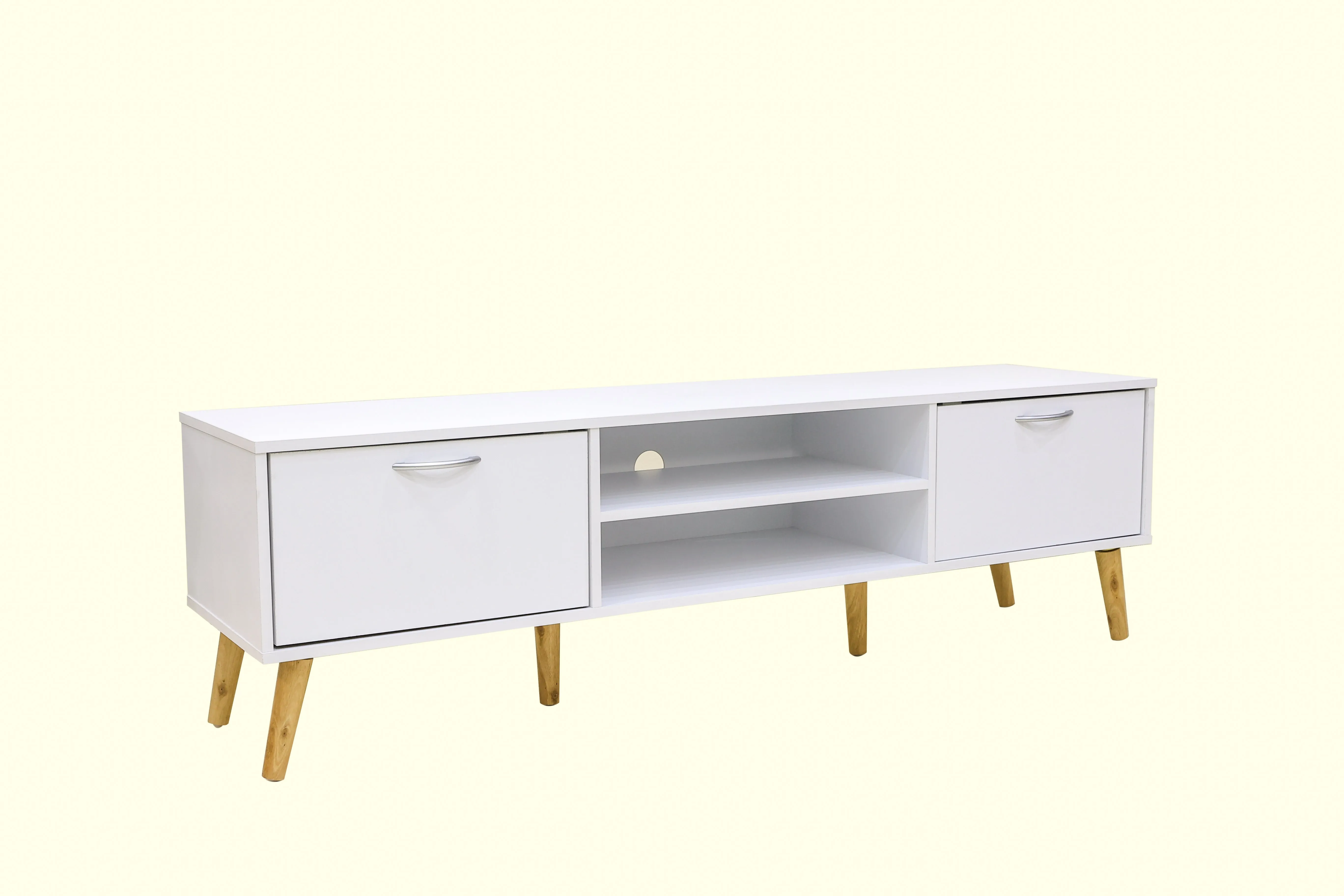 AFT TV RACK/STORAGE UNIT MAJESTIC SERIES, WHITE, 160CM x 40CM x 46CM
