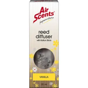 Air Scents Reed Diffuser With Rattan Sticks Vanilla 35 ml