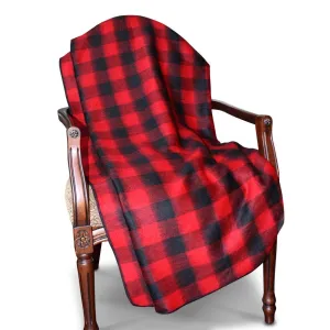 Alpaca Bed Blanket or Alpaca Throw - Buffalo Check