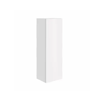 Ambience Matt White Wall Mounted Tall Storage Unit with Optional Frame and Shelf