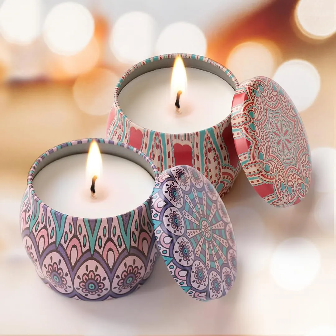 Andme Scented Candles for Home Decor | Candles for Gifting - Christmas New Year Gift Items, Birthday Gift, Rose & Lavender Combo(120 GMS Each)
