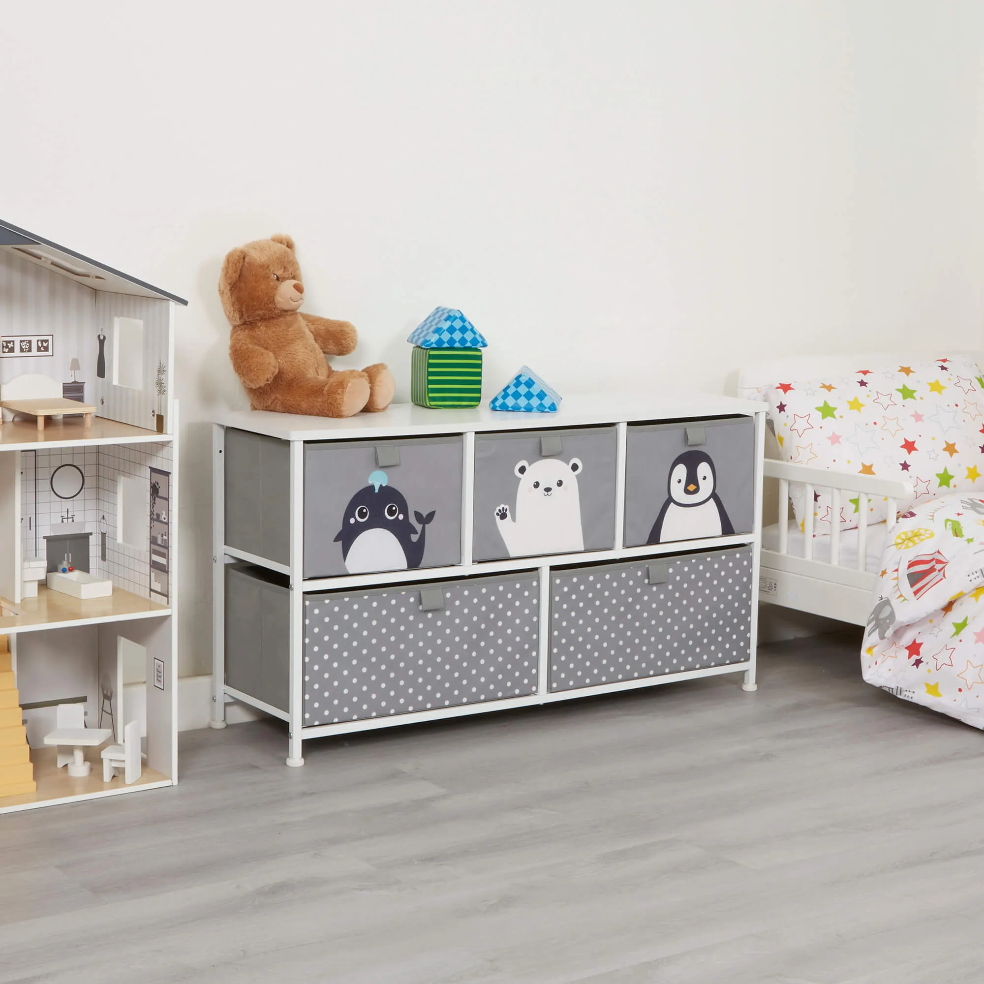Arctic 5 Drawer Kids Storage Chest