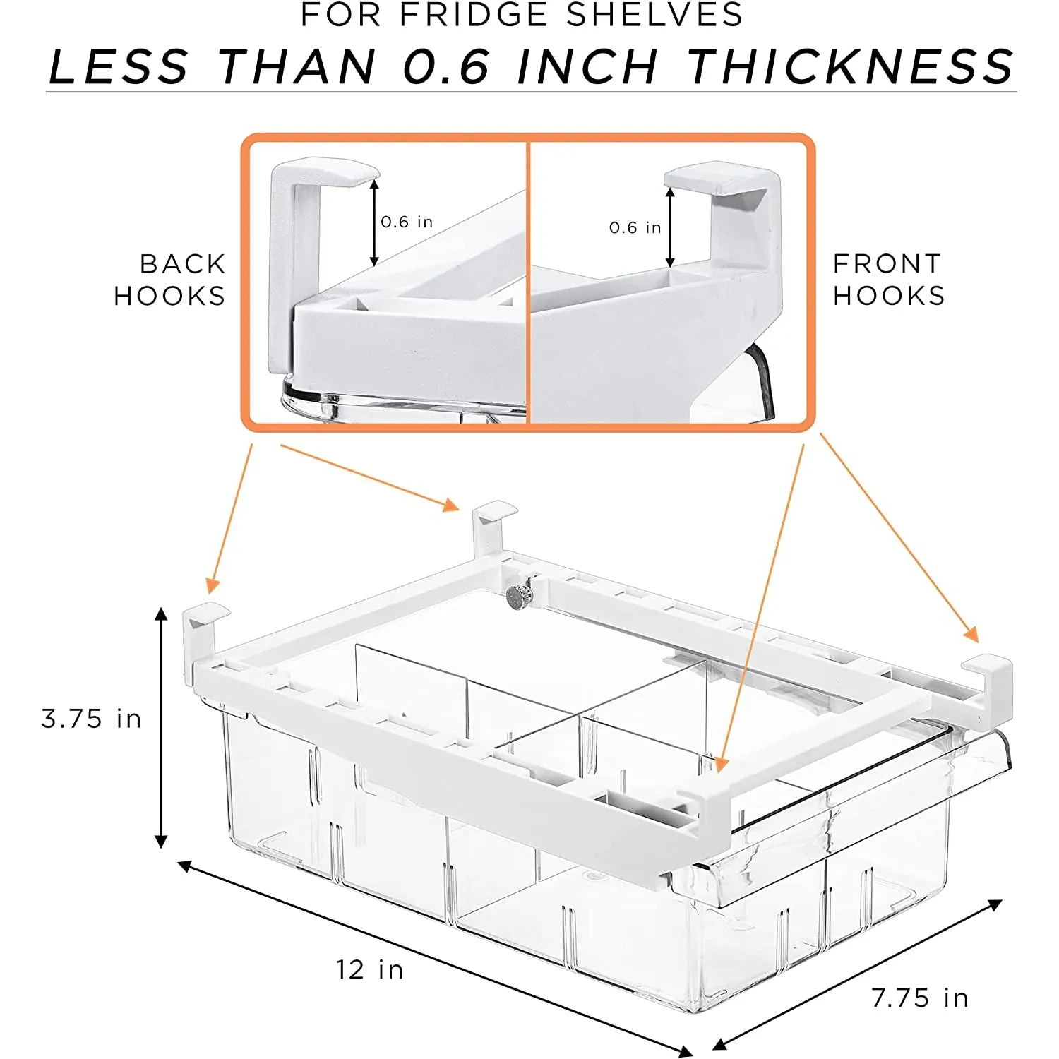 Attachable Pull Out Fridge Drawer