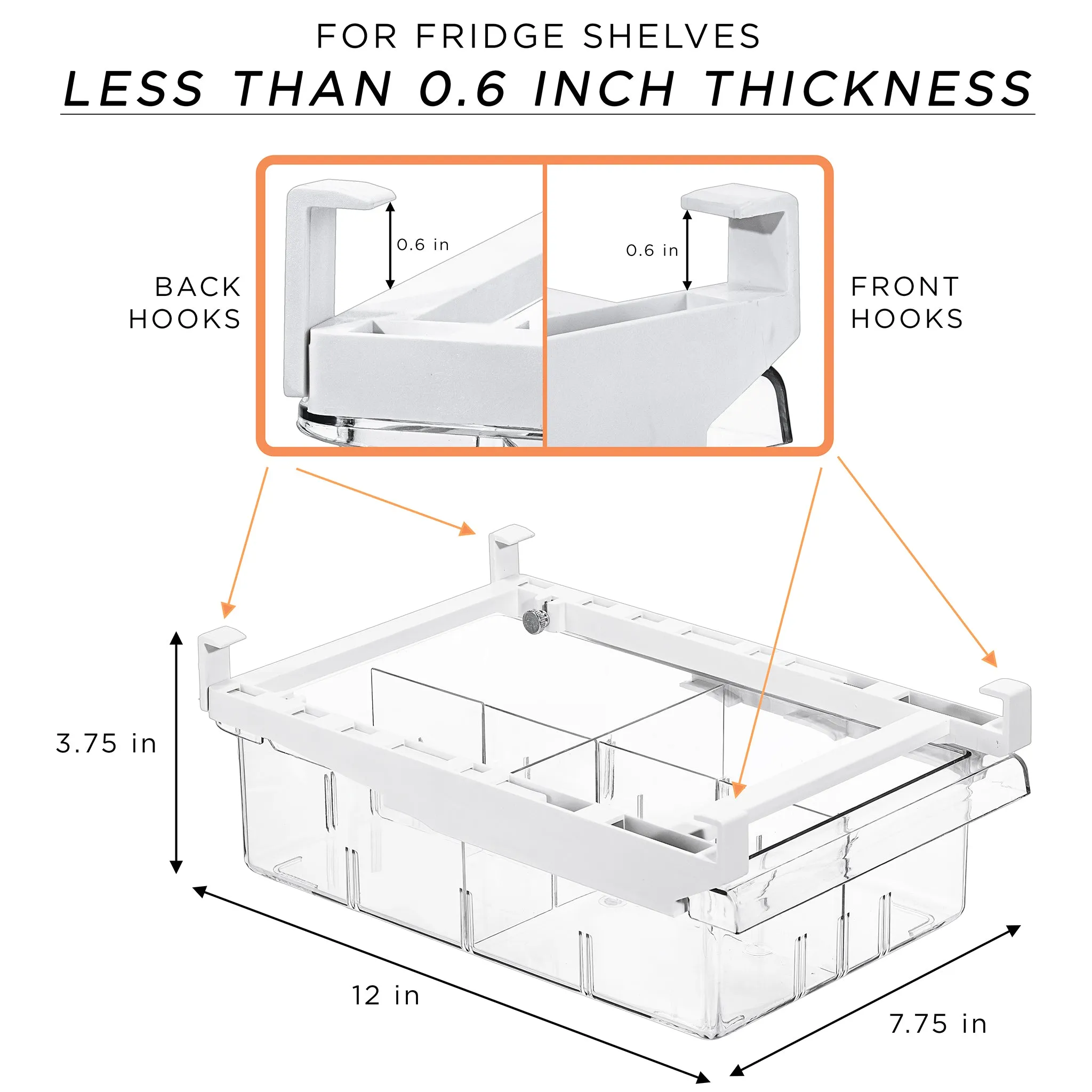 Attachable Pull Out Fridge Drawer