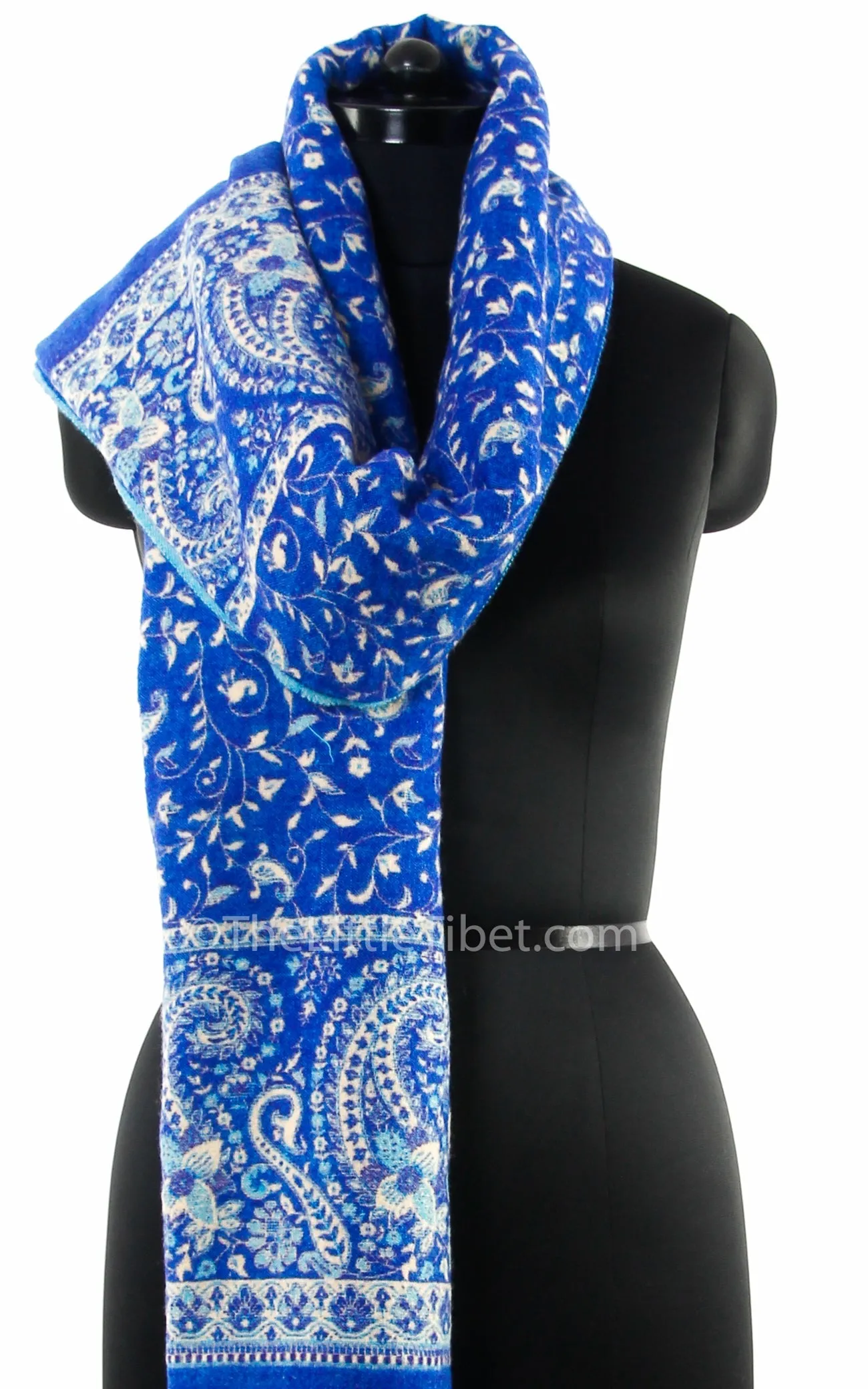 Azure Blue Tibet Shawl_TS46-A2