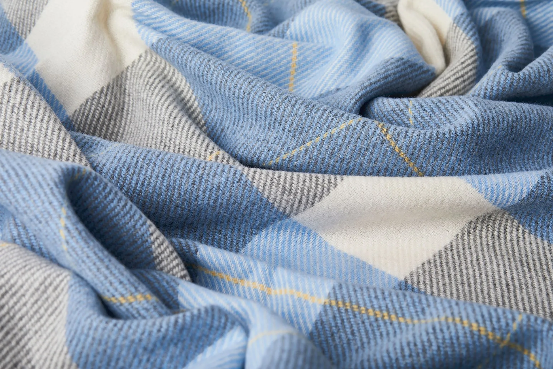 Azure Glynn Lambswool Throw Blanket