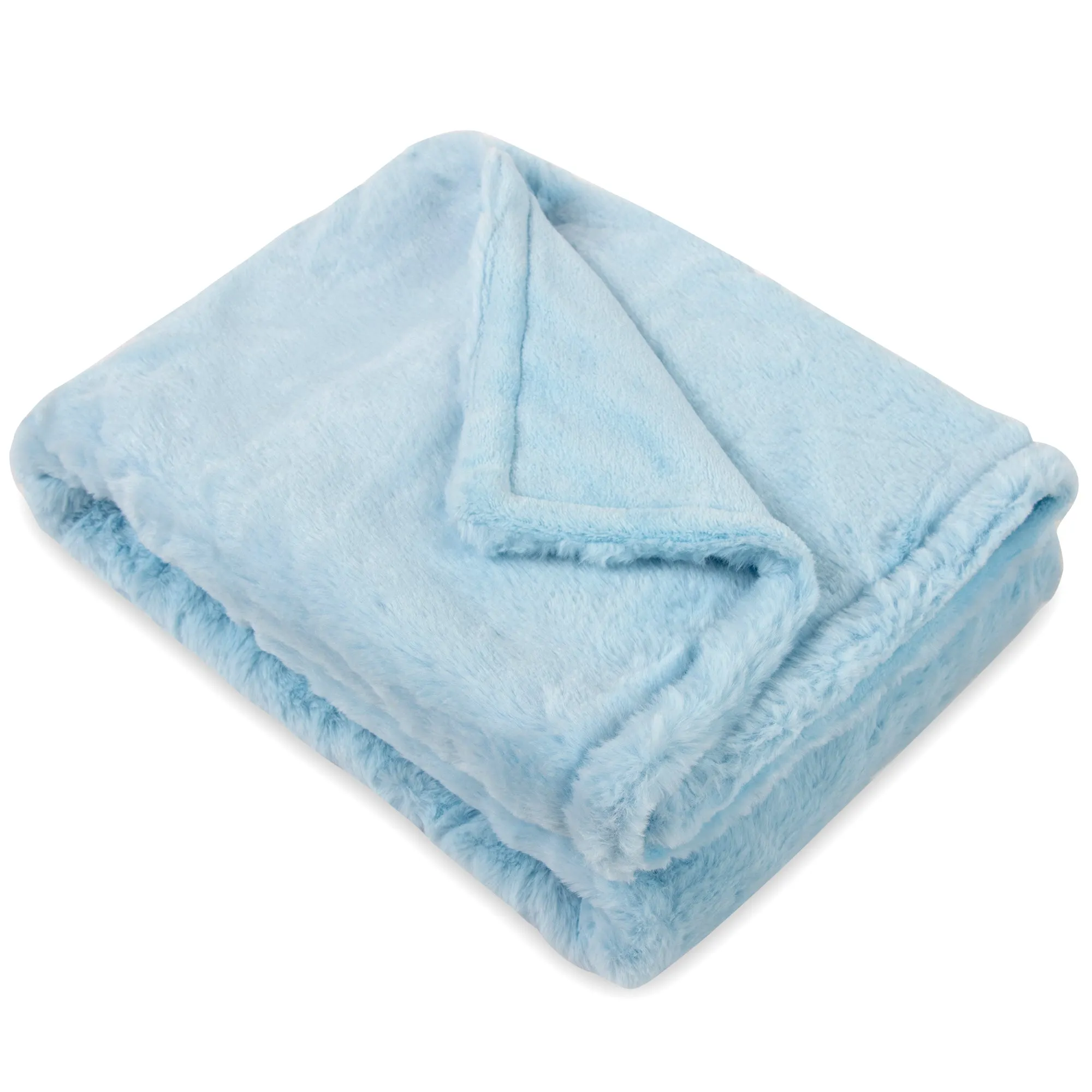 Baby 2 Piece Set Fleece Blankets 36" x 30" & Snuggler - Blue Puppy