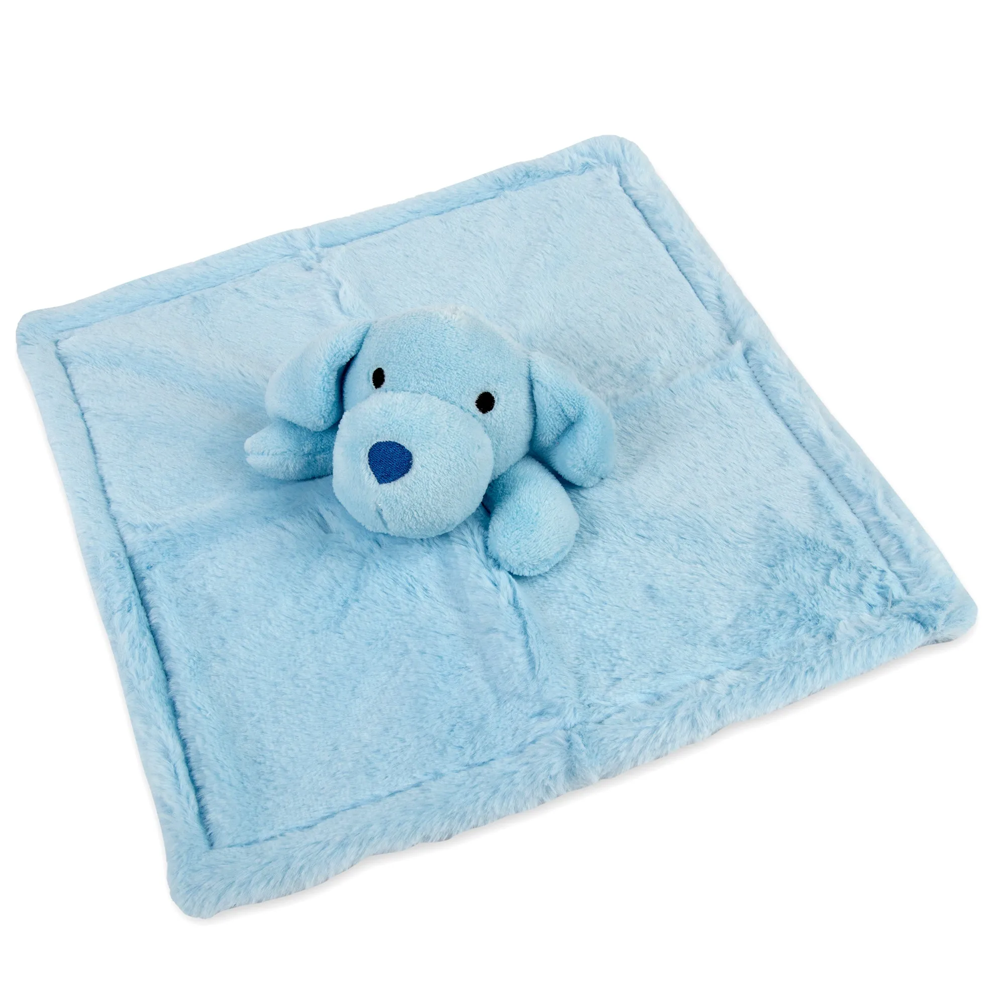 Baby 2 Piece Set Fleece Blankets 36" x 30" & Snuggler - Blue Puppy