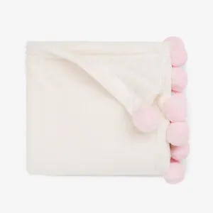 Baby Pink Poms Blanket