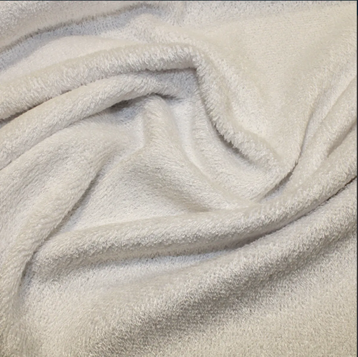 Bamboo Towelling - White - Sold by Half Metre
