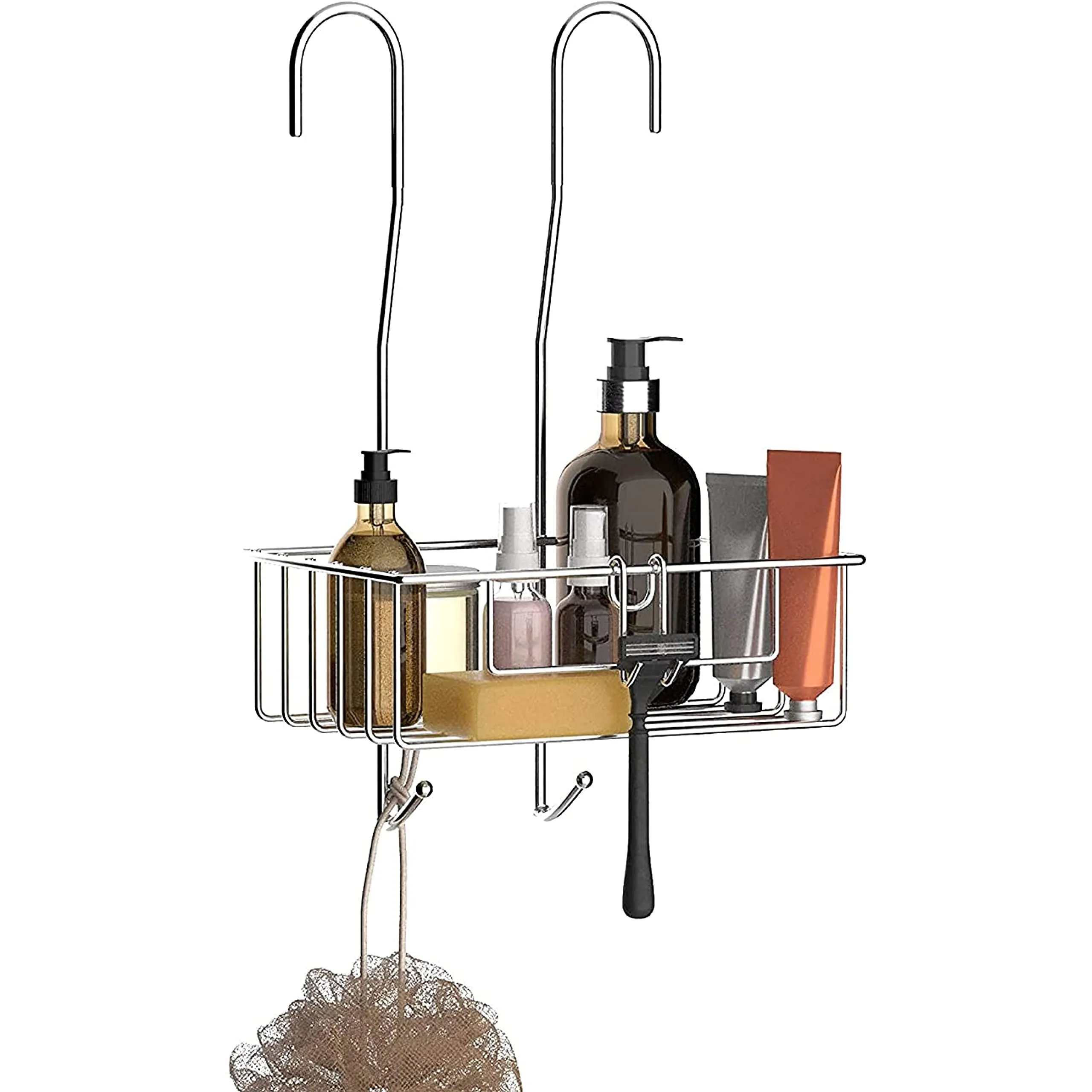 Bamodi Shower Caddy Hanging Stainless Steel Rustproof Bathroom 15.7x9.8x5 Inches