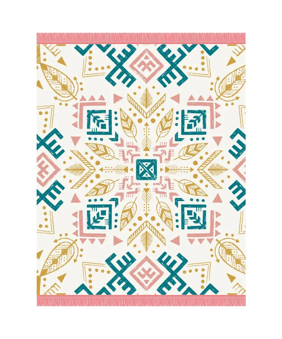 Beautiful Floral Geometrical Velvet Throw Cushion Set