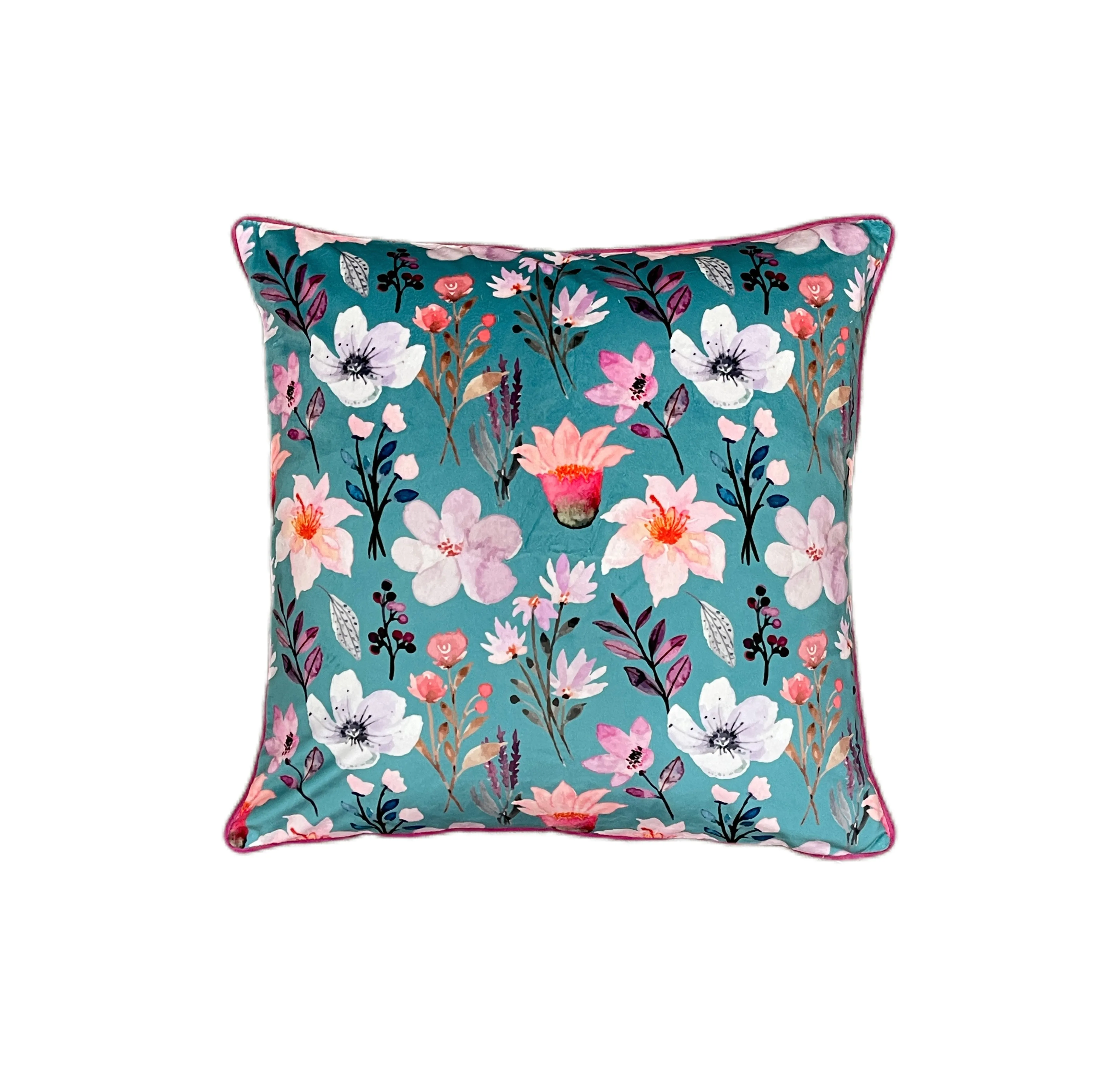 Beautiful Floral Geometrical Velvet Throw Cushion Set