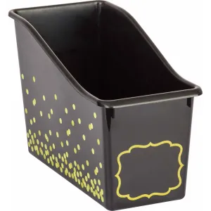 Black Confetti Plastic Book Bin, Pack of 3