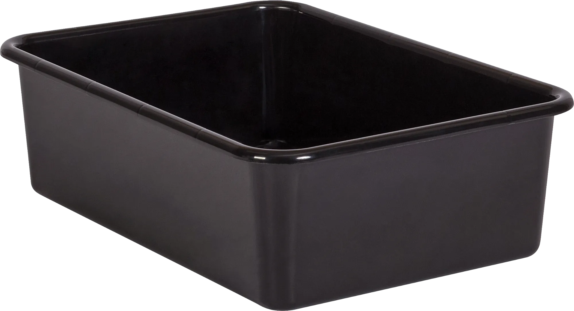 Black Large Plastic Storage Bin