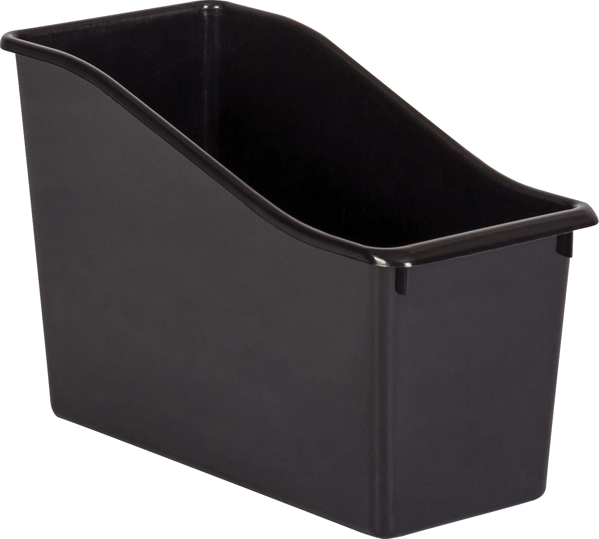 Black Plastic Book Bin