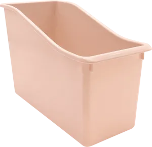 Blush Plastic Book Bin