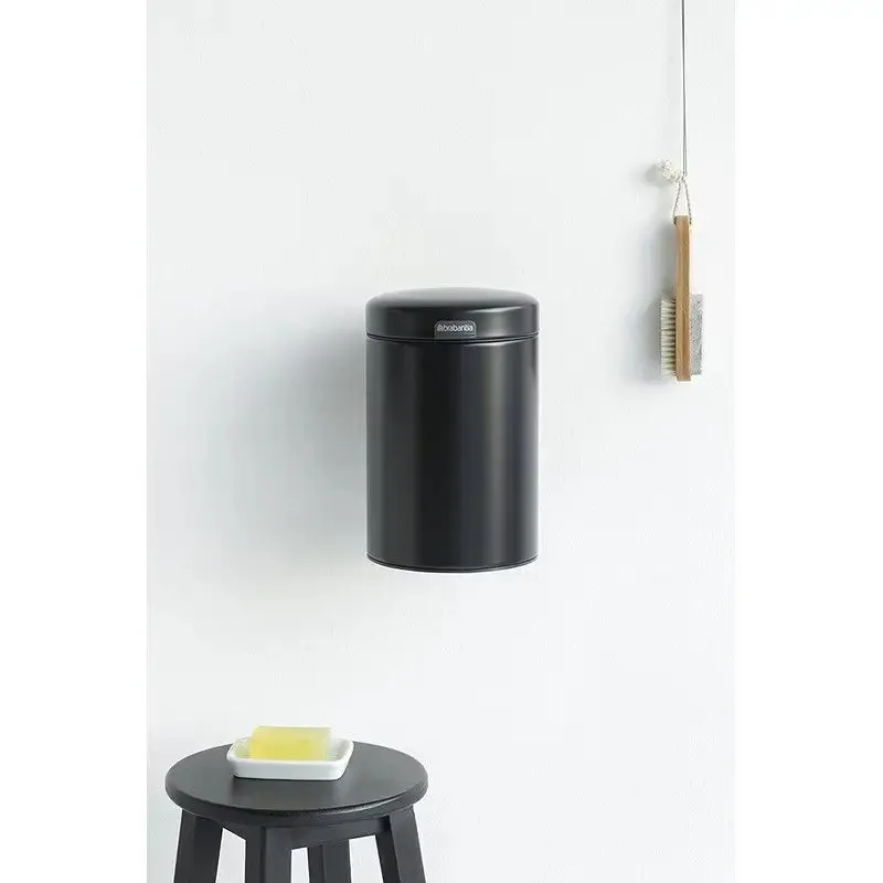 Brabantia Wall Mounted NewIcon Waste Bin - 3L - Matt Black