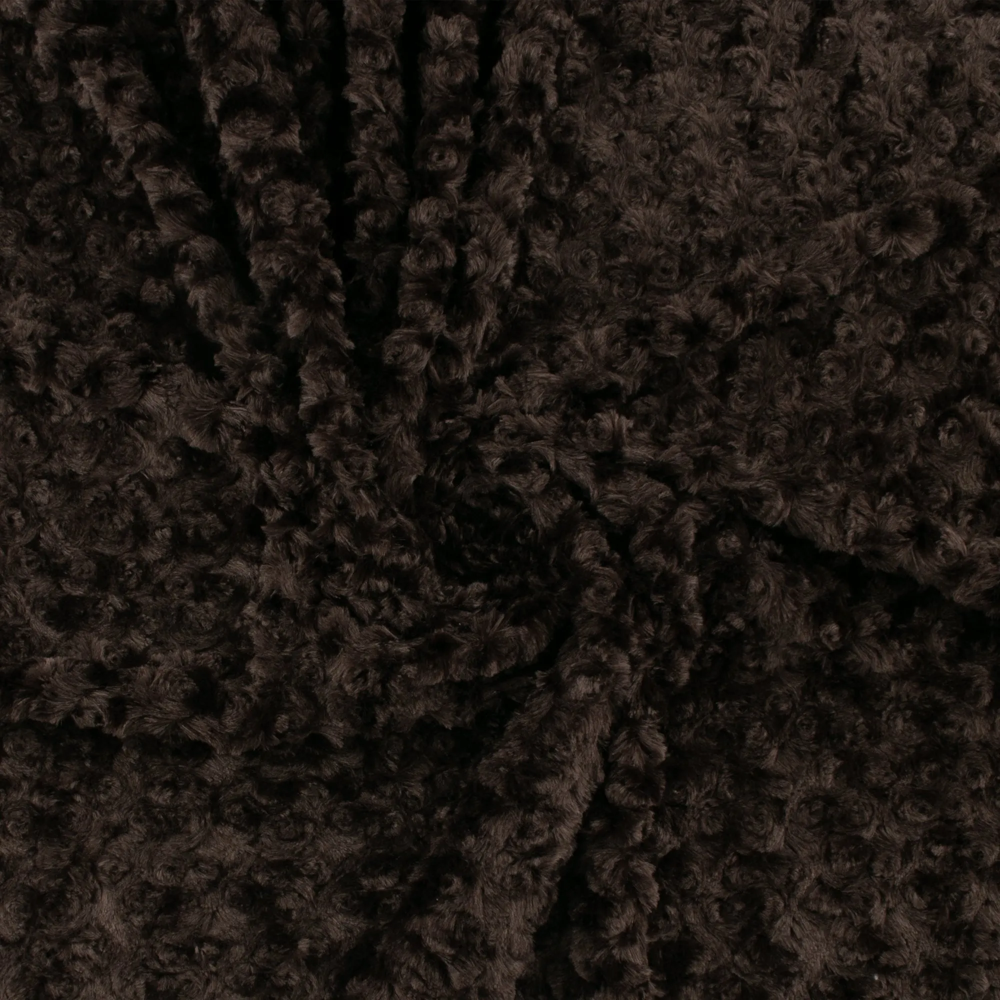 Cabbage Rose Fur - Dark Brown