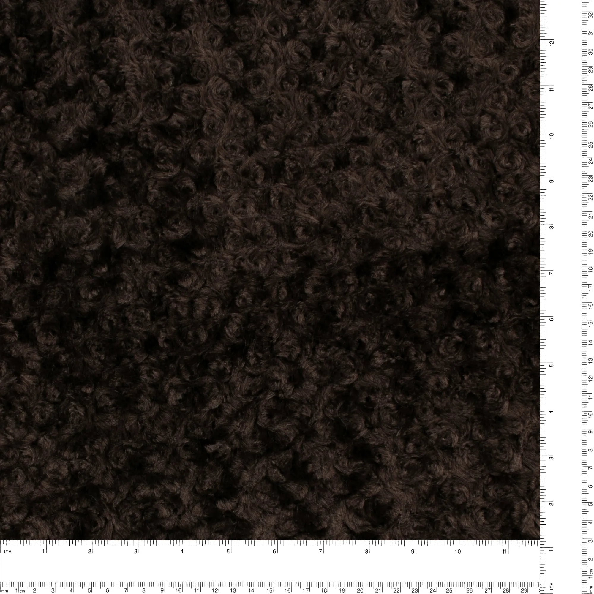 Cabbage Rose Fur - Dark Brown