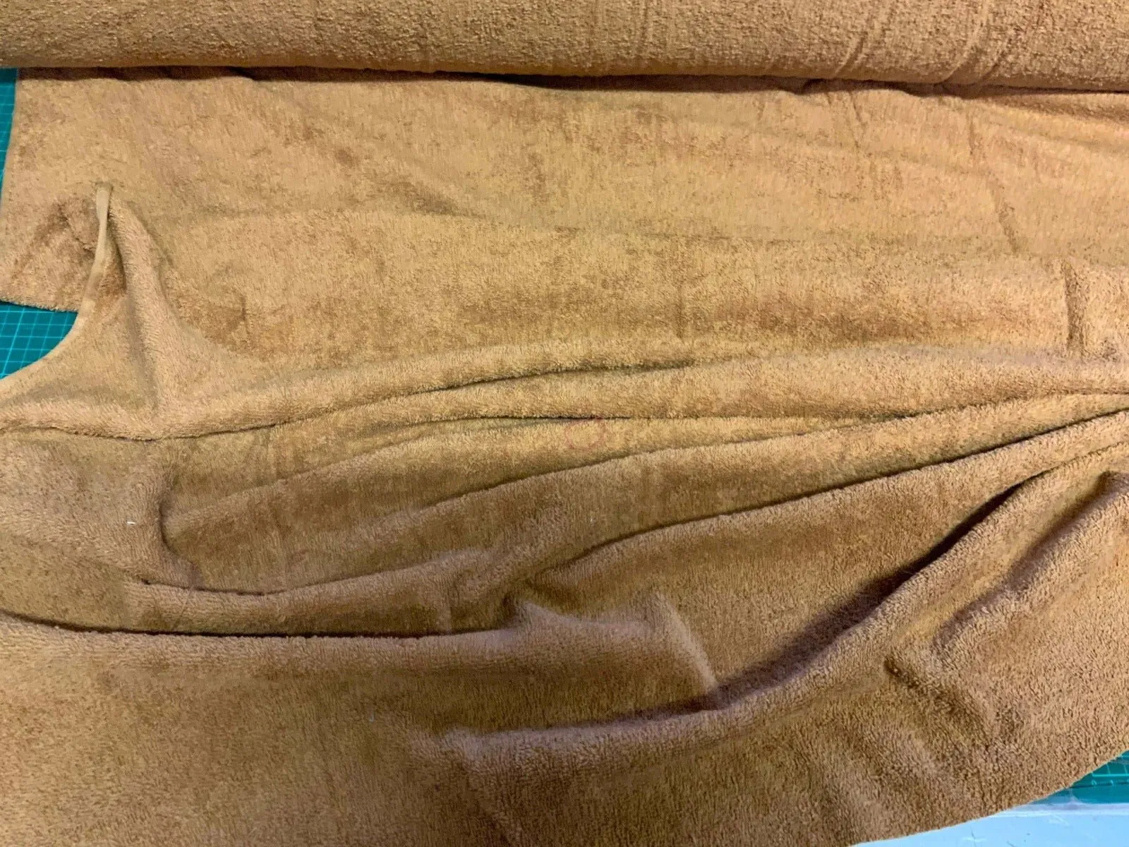 CAMEL Brown Pure Cotton Thick LUXURY TOWELLING Fabric by Truly Sumptuous
