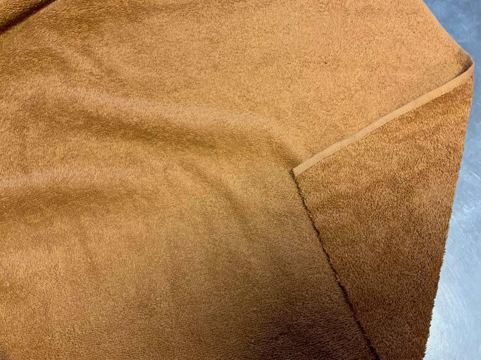 CAMEL Brown Pure Cotton Thick LUXURY TOWELLING Fabric by Truly Sumptuous