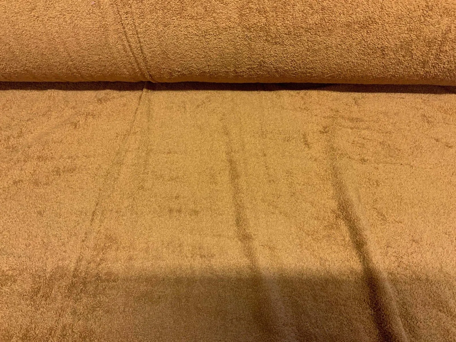 CAMEL Brown Pure Cotton Thick LUXURY TOWELLING Fabric by Truly Sumptuous