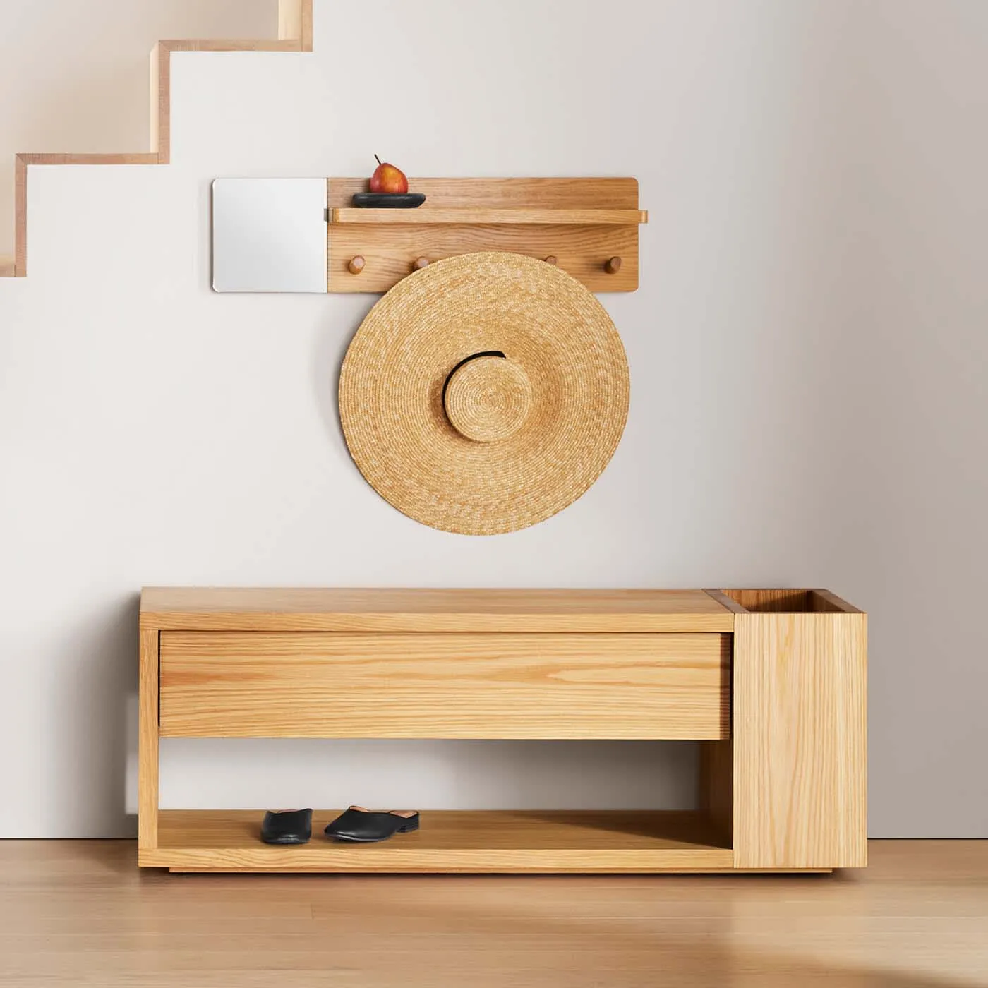 Candid Wall Shelf with Hooks