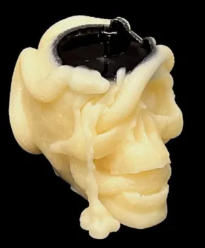 Candle - Skull Pillar - 8.5oz Black