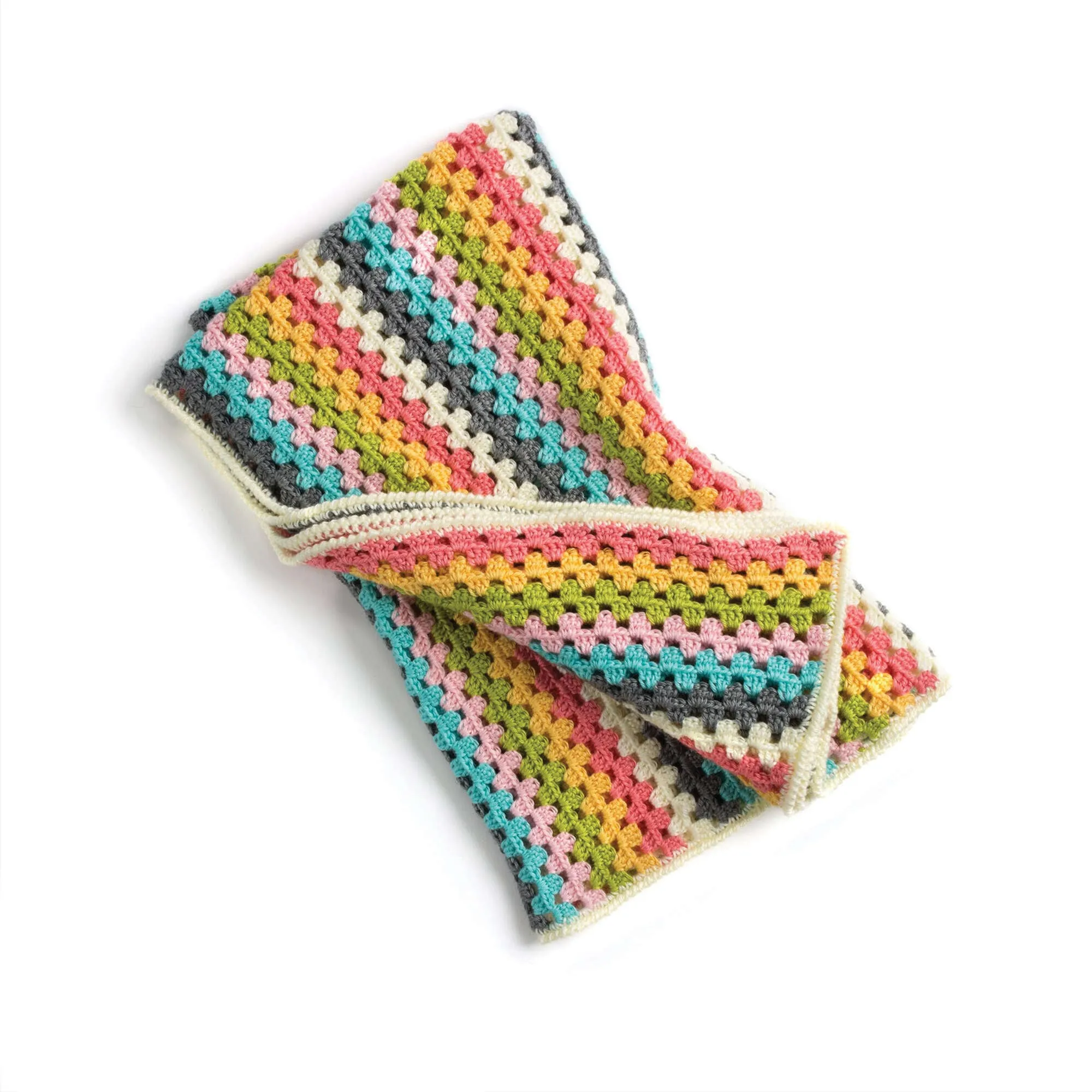 Caron Crochet Granny Stripes Afghan