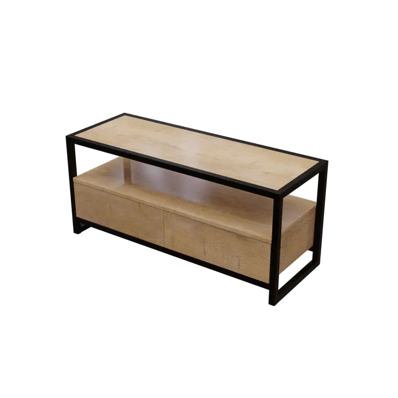 Casper TV Unit with Drawers in Small Size in Wooden Texture