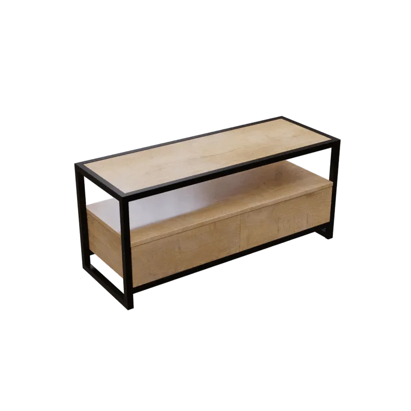Casper TV Unit with Drawers in Small Size in Wooden Texture