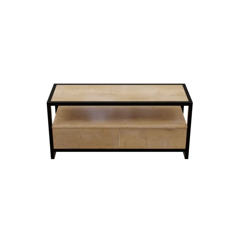 Casper TV Unit with Drawers in Small Size in Wooden Texture